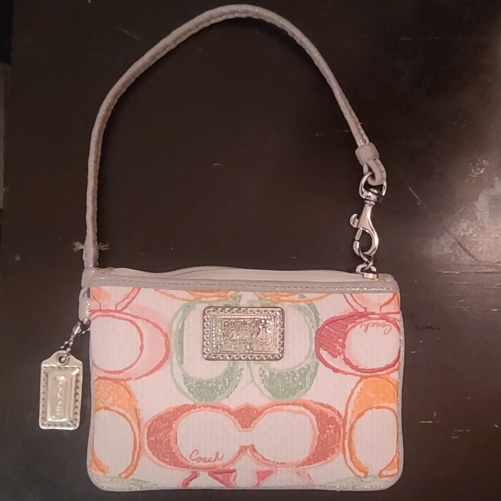 Coach Poppy Vintage Multicolor Wristlet - Picture 5 of 9